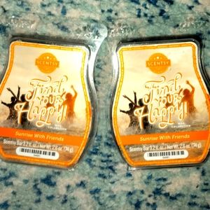 Two bars Scentsy Find Your Happy wax bar bundle NEW Sunrise with Friends